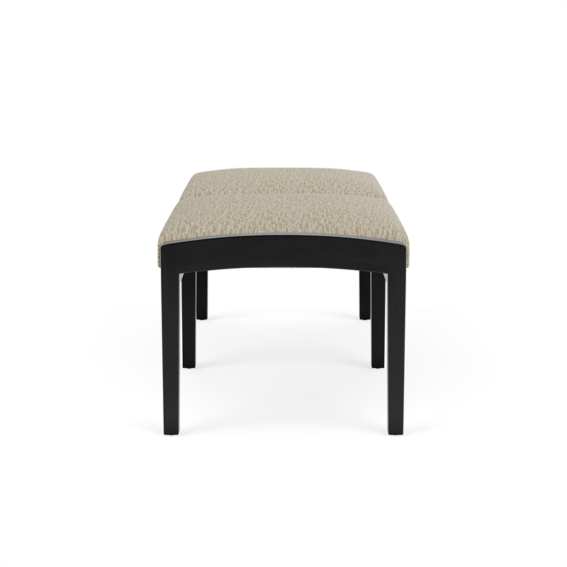 Lesro Industries Wood Waiting Reception 2 Seat Bench Wood Frame in Brown