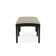 Lesro Industries Wood Waiting Reception 2 Seat Bench Wood Frame in Brown