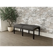Lesro Industries Wood Waiting Reception 2 Seat Bench Wood Frame in Gray