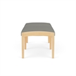 Lesro Industries Wood Waiting Reception 2 Seat Bench Wood Frame in Gray