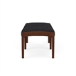 Lesro Industries Wood Waiting Reception 2 Seat Bench Wood Frame in Black