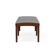 Lesro Industries Wood Waiting Reception 2 Seat Bench Wood Frame in Gray