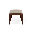 Lesro Industries Wood Waiting Reception 2 Seat Bench Wood Frame in Brown