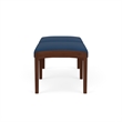 Lesro Industries Wood Waiting Reception 2 Seat Bench Wood Frame in Blue
