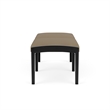 Lesro Industries Wood Waiting Reception 2 Seat Bench Wood Frame in Brown