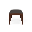 Lesro Industries Wood Waiting Reception 2 Seat Bench Wood Frame in Gray