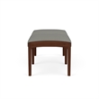 Lesro Industries Wood Waiting Reception 2 Seat Bench Wood Frame in Gray