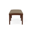Lesro Industries Wood Waiting Reception 2 Seat Bench Wood Frame in Brown