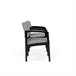 Lesro Industries Wood Reception 2 Chairs With Center Table in Gray