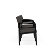 Lesro Industries Wood Reception 2 Chairs With Center Table in Gray