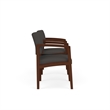 Lesro Industries Wood Reception 2 Chairs With Center Table in Gray