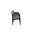 Lesro Industries Wood Waiting Reception 4 Seat Tandem Seating in Gray