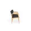 Lesro Industries Wood Waiting Reception 4 Seat Tandem Seating in Gray