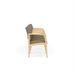 Lesro Industries Wood Waiting Reception 4 Seat Tandem Seating in Brown