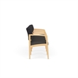 Lesro Industries Wood Waiting Reception 4 Seat Tandem Seating in Gray