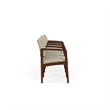 Lesro Industries Wood Waiting Reception 4 Seat Tandem Seating in Brown
