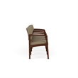 Lesro Industries Wood Waiting Reception 4 Seat Tandem Seating in Brown