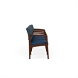 Lesro Industries Wood Waiting Reception 4 Seat Tandem Seating in Blue