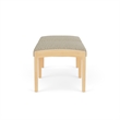 Lesro Industries Wood Waiting Reception 2 Seat Bench Wood Frame in Brown