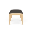 Lesro Industries Wood Waiting Reception 2 Seat Bench Wood Frame in Gray