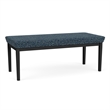 Lesro Industries Steel Waiting Reception 2 Seat Bench Steel Frame in Blue