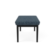 Lesro Industries Steel Waiting Reception 2 Seat Bench Steel Frame in Blue