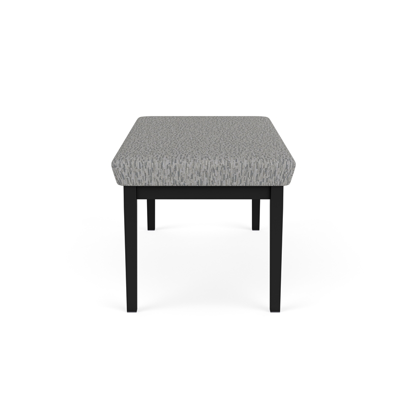 Lesro Industries Steel Waiting Reception 2 Seat Bench Steel Frame in Gray