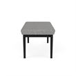 Lesro Industries Steel Waiting Reception 2 Seat Bench Steel Frame in Gray