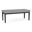 Lesro Industries Steel Waiting Reception 2 Seat Bench Steel Frame in Gray