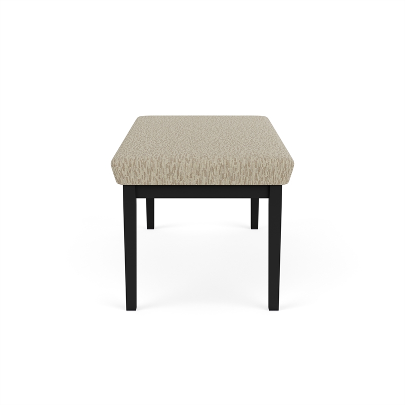 Lesro Industries Steel Waiting Reception 2 Seat Bench Steel Frame in Brown