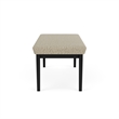 Lesro Industries Steel Waiting Reception 2 Seat Bench Steel Frame in Brown