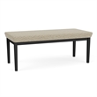 Lesro Industries Steel Waiting Reception 2 Seat Bench Steel Frame in Brown