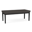 Lesro Industries Steel Waiting Reception 2 Seat Bench Steel Frame in Gray
