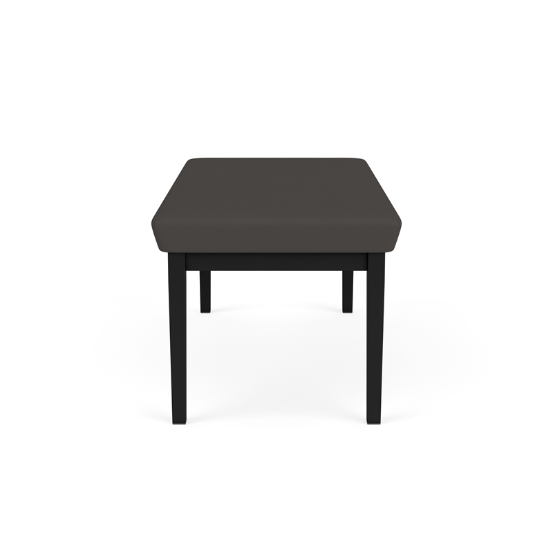 Lesro Industries Steel Waiting Reception 2 Seat Bench Steel Frame in Gray
