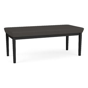 Lesro Industries Steel Waiting Reception 2 Seat Bench Steel Frame in Gray