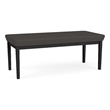 Lesro Industries Steel Waiting Reception 2 Seat Bench Steel Frame in Gray