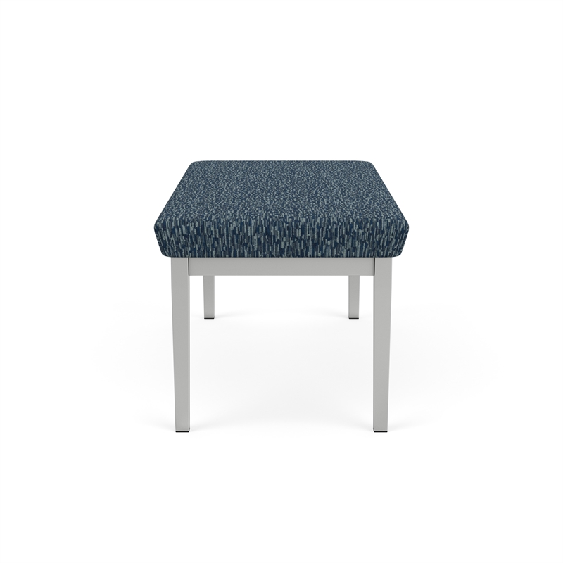 Lesro Industries Steel Waiting Reception 2 Seat Bench Steel Frame in Blue