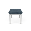 Lesro Industries Steel Waiting Reception 2 Seat Bench Steel Frame in Blue