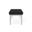 Lesro Industries Steel Waiting Reception 2 Seat Bench Steel Frame in Black