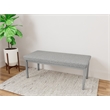 Lesro Industries Steel Waiting Reception 2 Seat Bench Steel Frame in Gray
