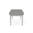 Lesro Industries Steel Waiting Reception 2 Seat Bench Steel Frame in Gray