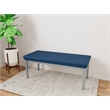 Lesro Industries Steel Waiting Reception 2 Seat Bench Steel Frame in Blue
