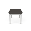 Lesro Industries Steel Waiting Reception 2 Seat Bench Steel Frame in Gray