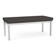 Lesro Industries Steel Waiting Reception 2 Seat Bench Steel Frame in Gray