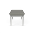 Lesro Industries Steel Waiting Reception 2 Seat Bench Steel Frame in Gray