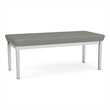 Lesro Industries Steel Waiting Reception 2 Seat Bench Steel Frame in Gray