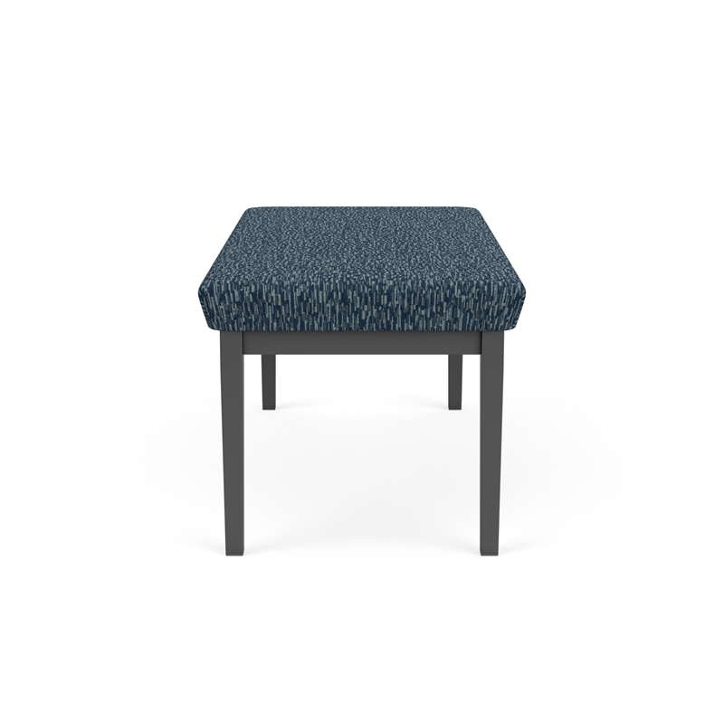 Lesro Industries Steel Waiting Reception 2 Seat Bench Steel Frame in Blue
