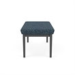 Lesro Industries Steel Waiting Reception 2 Seat Bench Steel Frame in Blue