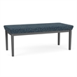 Lesro Industries Steel Waiting Reception 2 Seat Bench Steel Frame in Blue