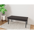 Lesro Industries Steel Waiting Reception 2 Seat Bench Steel Frame in Black